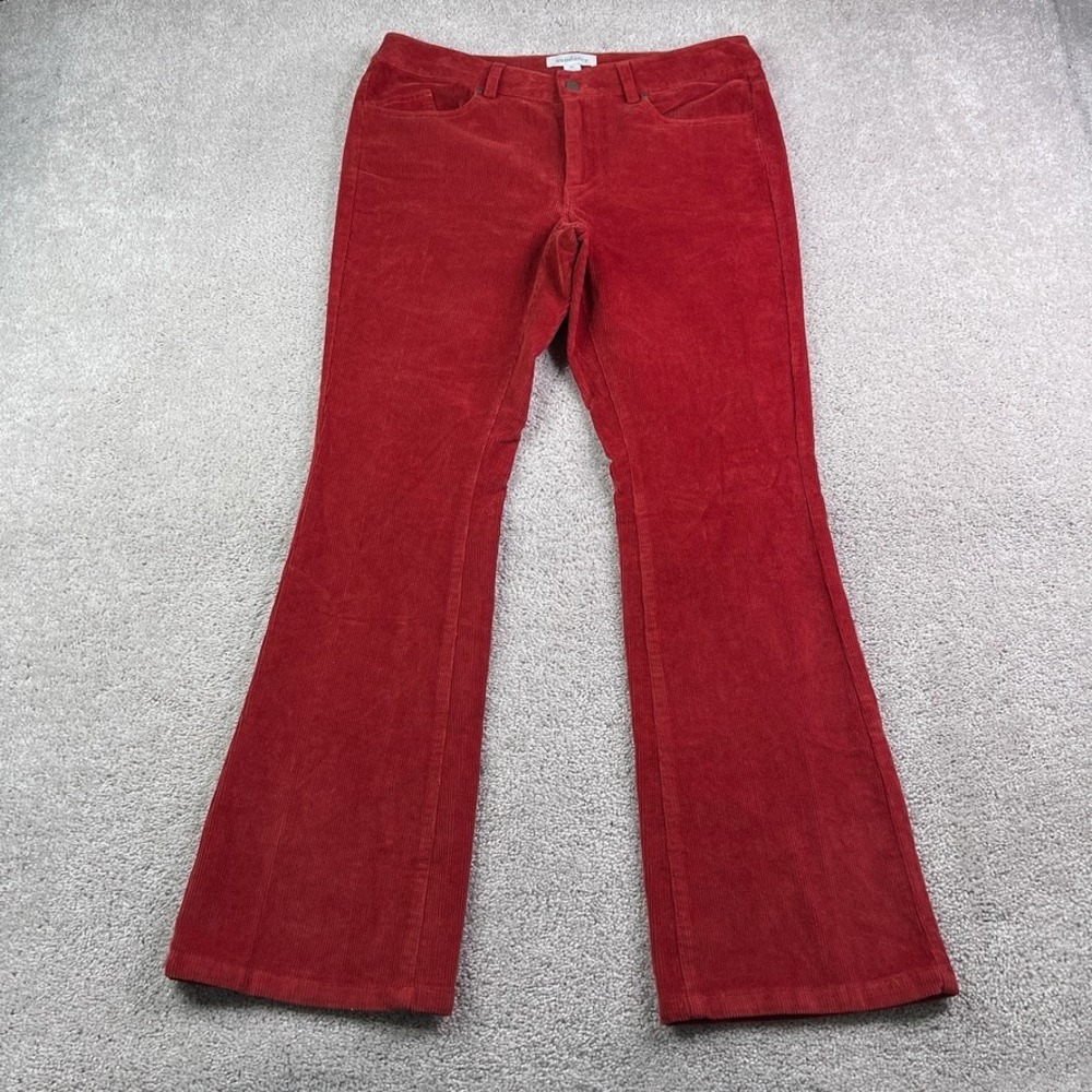 Sundance‎ Pants Womens 30 Red Rust Corduroy Bootcut Mid Rise Cords Trousers